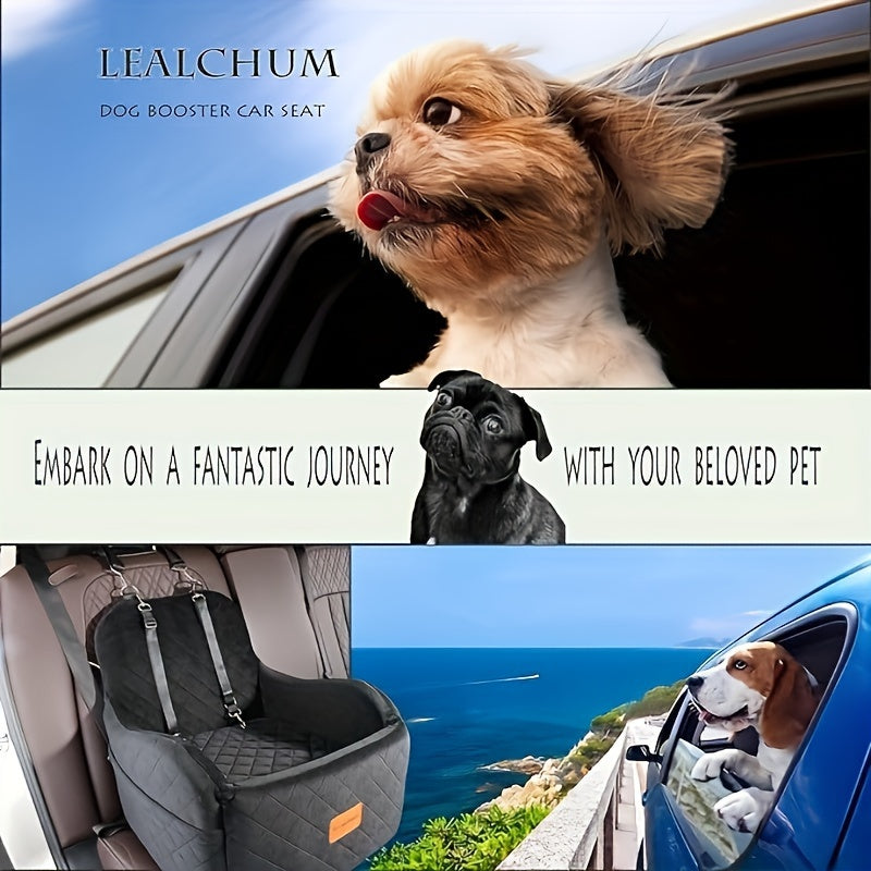 Soft Plush Car Seat for Dogs, with Furry Cover.