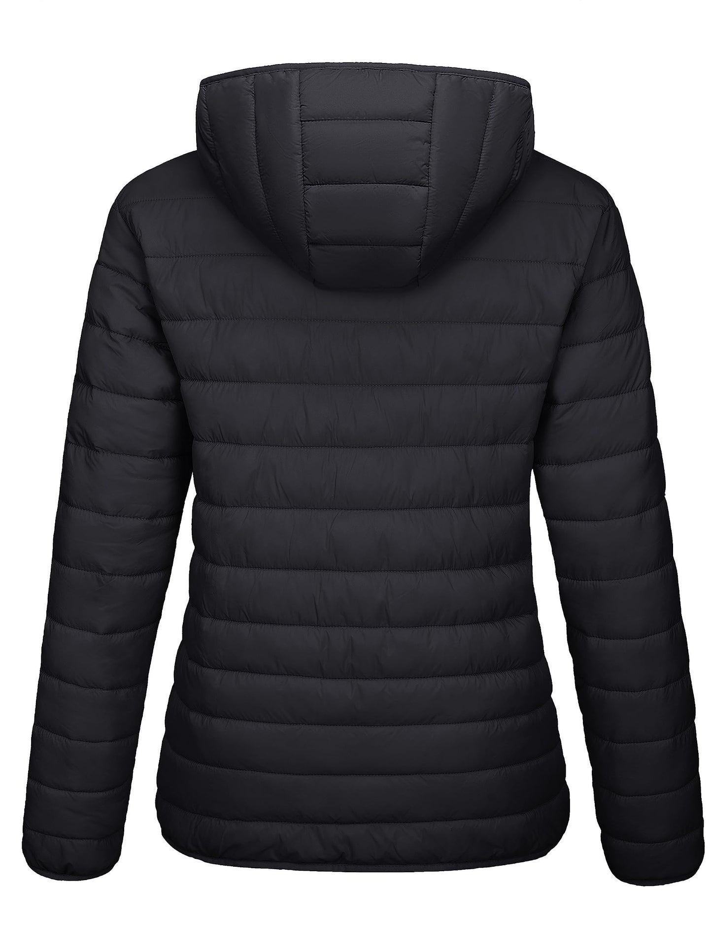4 Pockets Water Resistant Women's Hooded Puffer Jackets