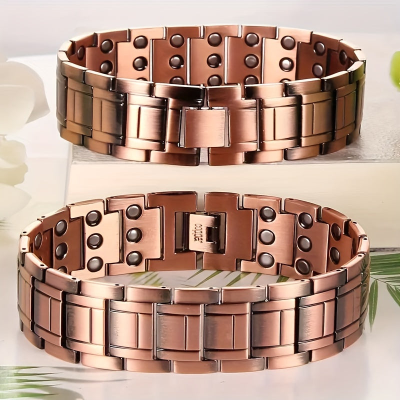 Copper Bracelet For Men, 3X Magnetic Bracelet With 3500 Gauss Magnets
