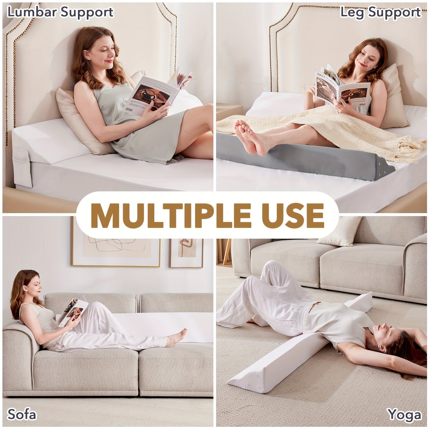 Bed Wedge Pillow For Headboard Gap Filler