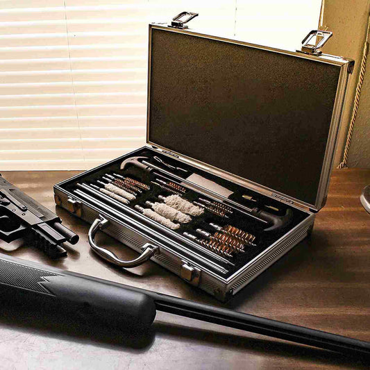 126pcs Universal Pro Gun Cleaning Kit for Pistol Rifle Shotgun Firearm Cleaner w/ Carrying Case