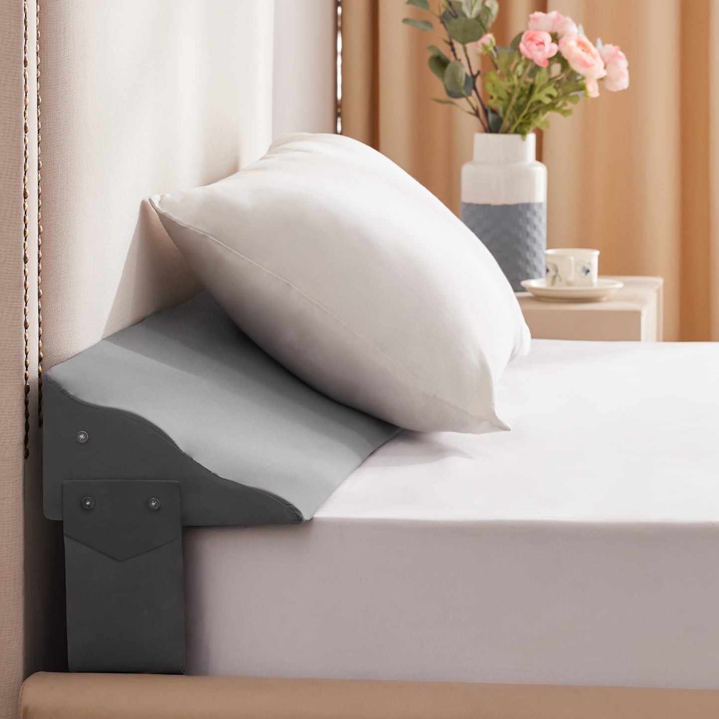 Bed Wedge Pillow For Headboard Gap Filler