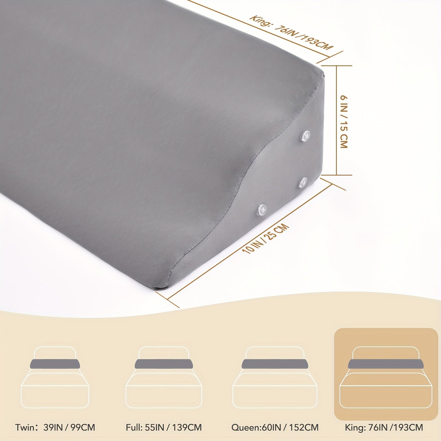 Bed Wedge Pillow For Headboard Gap Filler