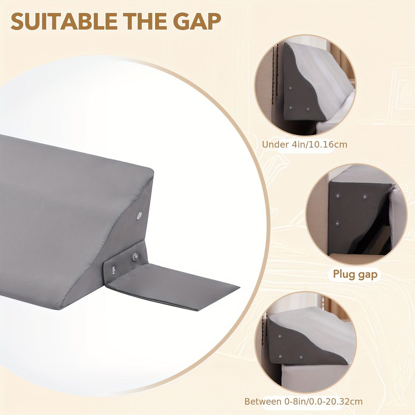 Bed Wedge Pillow For Headboard Gap Filler