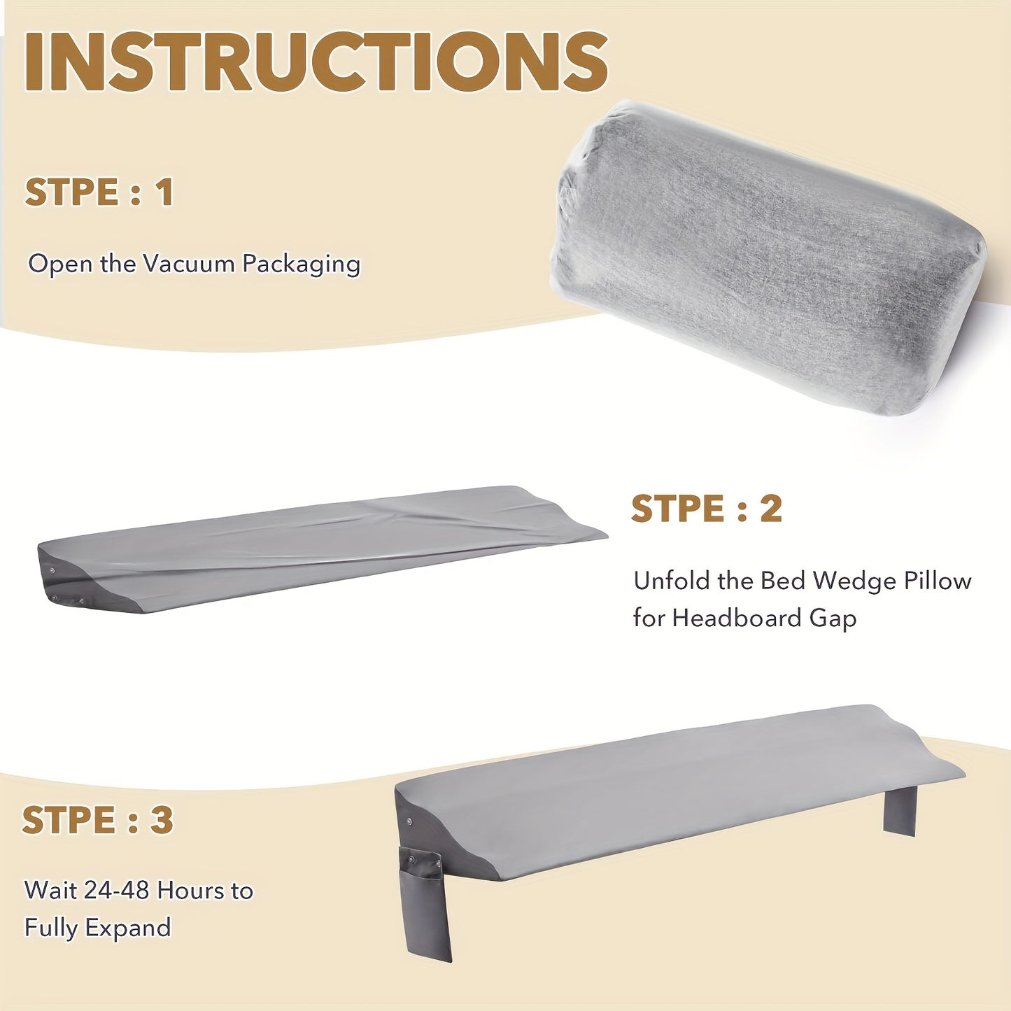 Bed Wedge Pillow For Headboard Gap Filler
